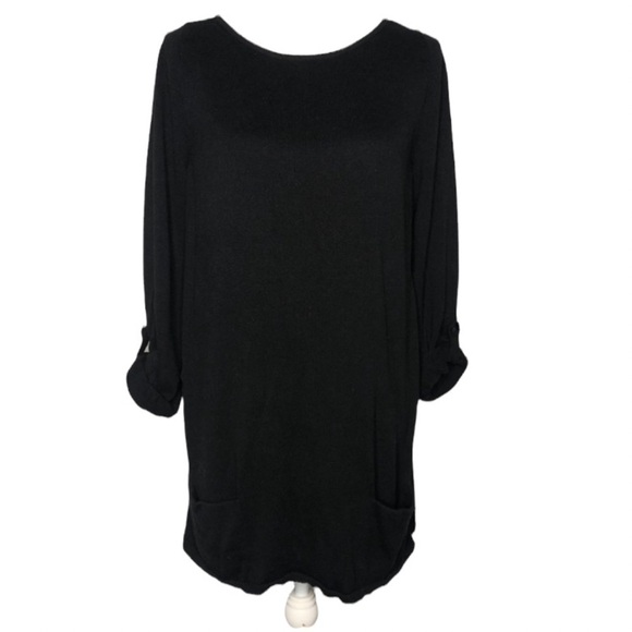 Caslon Roll Sleeve Tunic Sweater Mini Dress with Drop Pockets - Picture 1 of 9